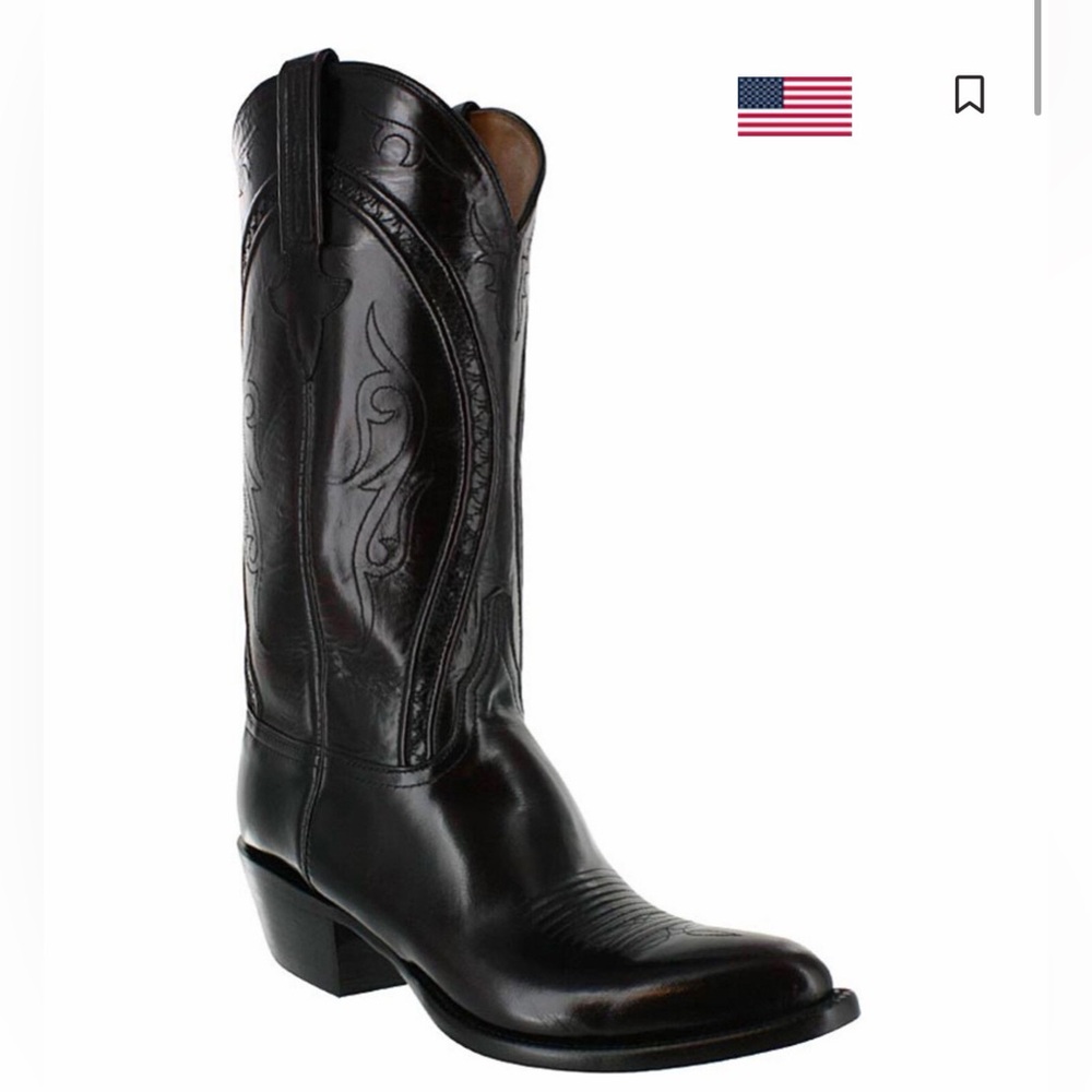 ⭐️Lucchese Leather Embroidered Western Boots⭐️